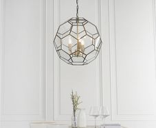 Hexagonal glass pendant