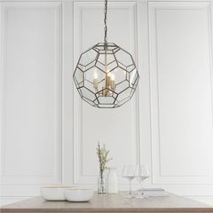 Hexagonal glass pendant