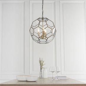 Hexagonal glass pendant