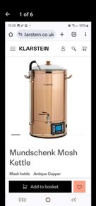 Brewing Kettle Klarstein 30L + fridge, chiller, heaters, controllers, buckets etc