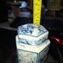 Vintage Antique Chinese Blue White Porcelain Tea Sugar Jar with Lid, Postage Available or collection Image 7