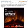 Dimplex MicroStove Optiflame Electric Stove, Compact, Portable Freestanding Fire with Log Fuel Bed, LED Flame Effect and 1.2kW Heater With 600/1200 Watt Heat Settings Image 3