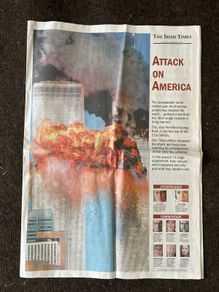Irish Times September 11th Newspapers September 14th and 15th 2001 Attack on America Special Editions
