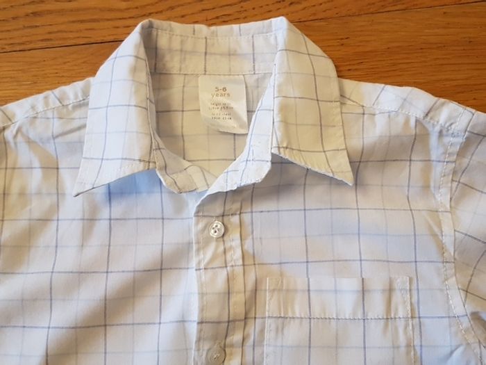Age 5-6 White Check Shirt
