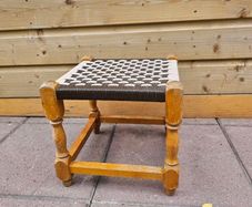 Vintage Woven Sugan Stool