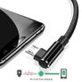 Micro USB Cable 2.4A Fast Charging 90 Degree Elbow: 2m Grey Image 2