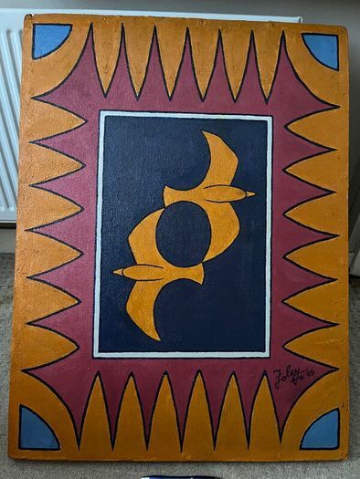 Large Painting 'BirdsEgg' by renowned artist - David Foley