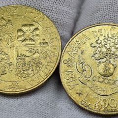 Italy 1993 Aeronautica Militare 200 Lira / 1994 Arma dei Carabineri 200 Lira 1991 200 Lira Coin Lot