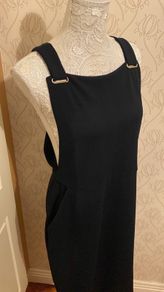 Dress Navy pinafore soft stretch