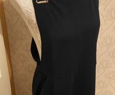Dress Navy pinafore soft stretch