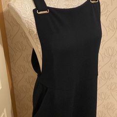 Dress Navy pinafore soft stretch