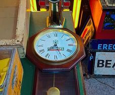 Vintage Smithwicks wooden pendulum pub clock