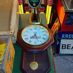 Vintage Smithwicks wooden pendulum pub clock