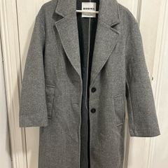 Bershka Grey Mid-Length Coat | Size S | Brand New