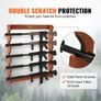 Gun Rack, Wood Gun Rack Wall Mount, Gun Display Rack holds 5 Rifles, Shotguns, 132 lb Heavy Duty Wall Storage Display Rifle Rack with Soft Padding Image 6