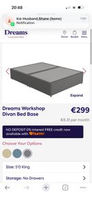 King size divan base