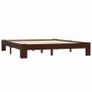 Bed Frame Dark Brown Solid Pine Wood 160x200 cm Image 2
