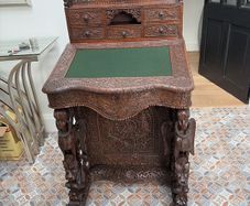 Magnificent Antique Colonial Hardwood Davenport Desk