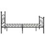 Bed Frame with Slatted Base Black Metal 180x200 cm Image 2