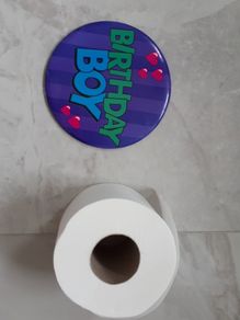 Large birthday boy badge