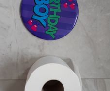 Large birthday boy badge