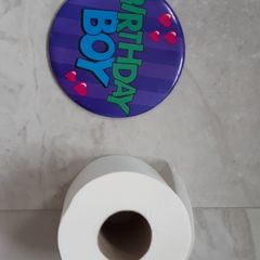 Large birthday boy badge