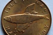 Isle of Man 1976 Bronze half a penny UNC Atlantic Herring