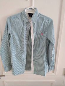 U S Polo Assn cotton shirt blouse size XS in very good condition see last three photos for exact measurements FREE STANDARD POSTAGE INCLUDED