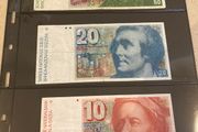 Swiss Francs Banknotes lot