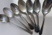 6 silver plated serving spoons