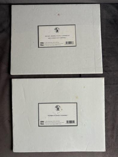A Pair Of Sealed Mounted Vintage Donald Duck Prints