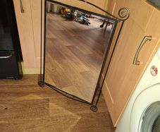 Beautiful Large Iron Beveled Edge Mirror