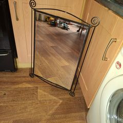 Beautiful Large Iron Beveled Edge Mirror