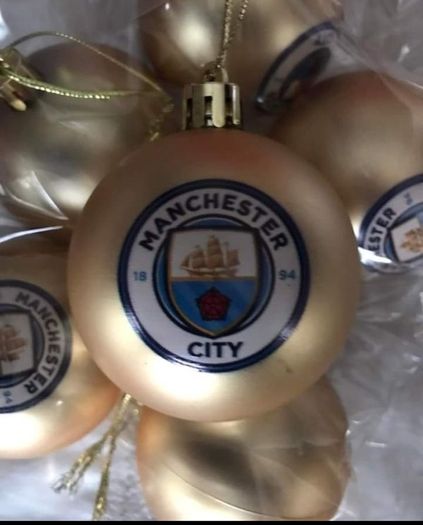 Secret Santa Premier League Table Toppers Christmas Baubles Man City ARSENAL & SPURS
