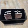 Purple and Silver Cufflinks Image 2