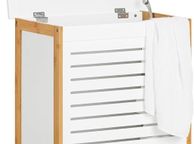 main image for ad Laundry  Chest Bathroom, white lacquered; Bamboo