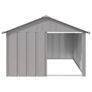 Dog House Grey 116.5x153x81.5 cm Galvanised Steel Image 3