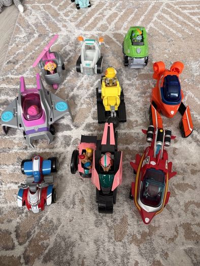 Paw Patrol cars and pups