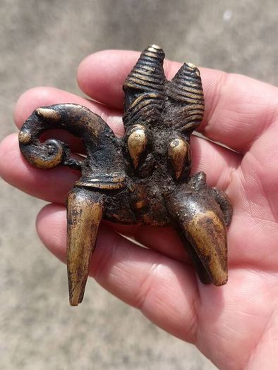 2 X Sokoto 19th Century Bronze Talisman Figures