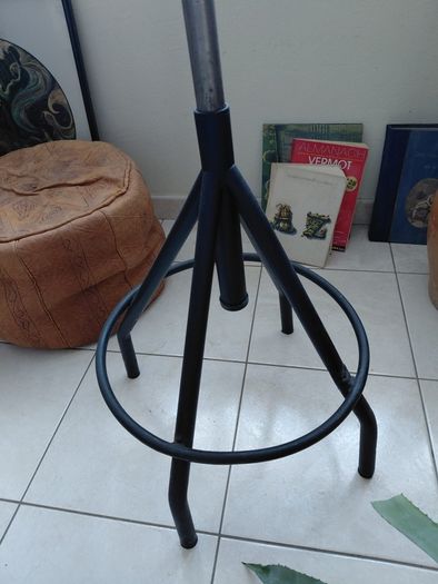 vintage work stool height adjustable