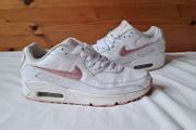 nike air max 90 size 5.5 wu 38.5 white leather in excellent condition