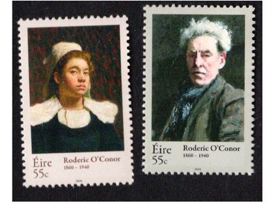 2010 Ireland 150th Anniversary of Birth of Roderic O'Connor (Irish Painter) Commemorative Stamps Mint Never Hinged (MNH)