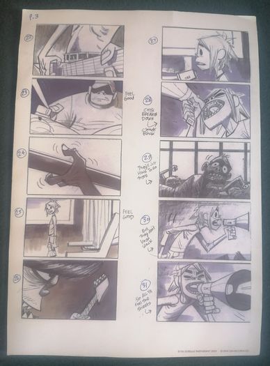 Gorillaz Cartoon Print