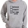 Single,Taken,At the Gym Hoodie Image 2