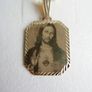 Vintage 9ct Yellow Gold 10Ct 417 Pendant and 9Ct 375 Necklace Sacred Heart Jesus Christ Pendant Necklace, Catholic Jewelry Gift, Religious Gift 4.4g Image 4