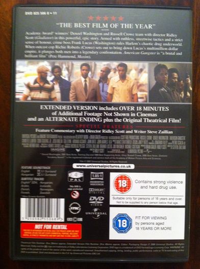 American Gangster Extended Edition DVD