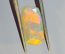 Faceted Ethiopian opal 1.19 ct