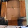 Set of 2 photo frame decorated with a patchwork of wood and horn veneers. 4 x 6  inches Image 4