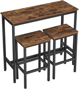 Bar Table with 2 Bar Stools (100 x 40 x 90 cm) - Free Delivery Nationwide