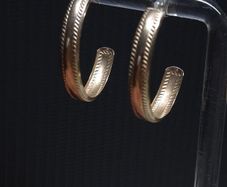 Vintage 9ct Gold Hoop Earrings Fully Hallmarked 1.46g